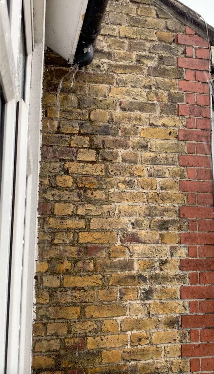 Repointed london stock brickwork, by The Rockin' Roofer Ltd
